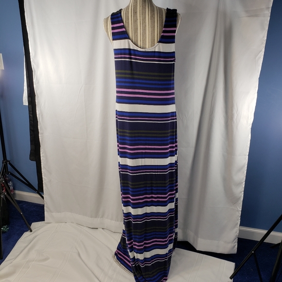 Merona Striped Maxi Dress Size XXLarge - Picture 4 of 6